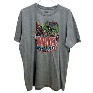 Marvel Comic Superheroes Graphic T-Shirt Mens‎ Sz XL Heather Gray